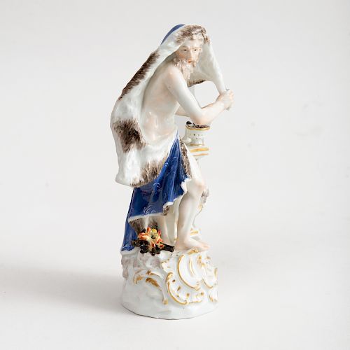 Meissen Porcelain Figure Emblematic of Winter 