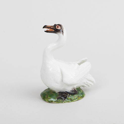 Meissen Porcelain Model of a Swan