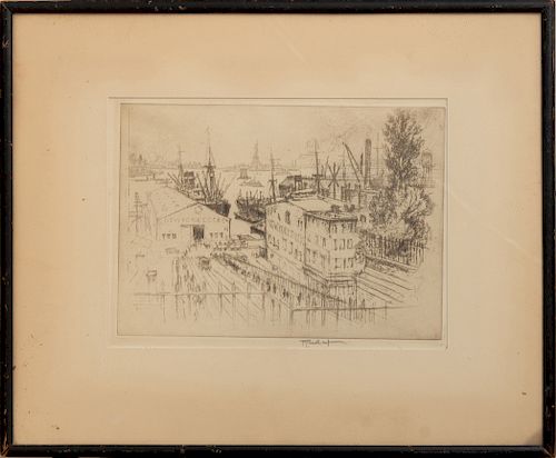 Joseph Pennell (1857-1926): New York Dock