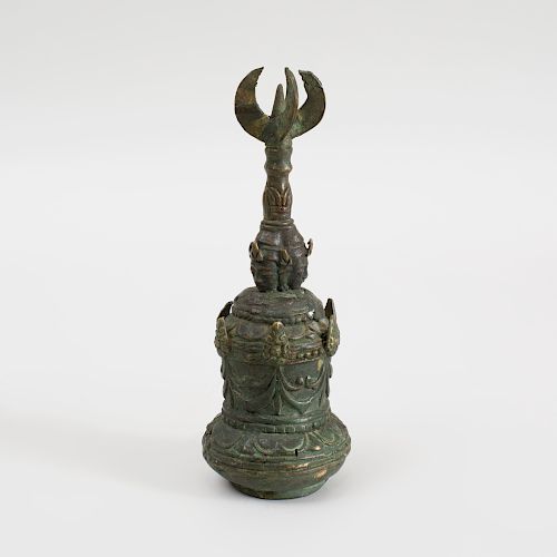 Southeast Asian Bronze Ritual Hand Bell