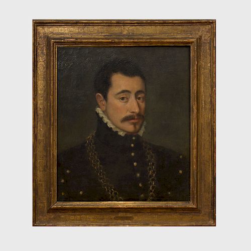 Attributed to Anthonis Mor (1517-1577):  Portrait of a Gentleman