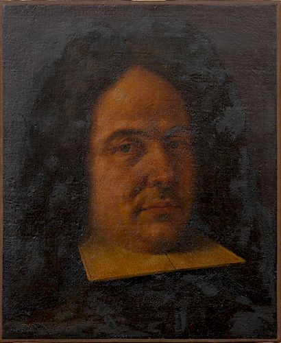 English School: Portrait of a Man with Long Hair 