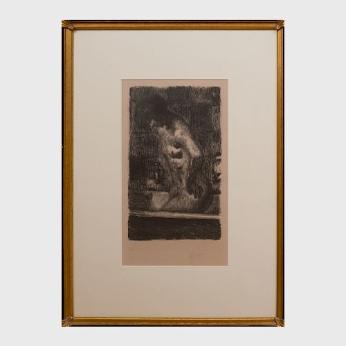 Pierre Bonnard (1867-1947): Femme Debout Dans Sa Baignoire