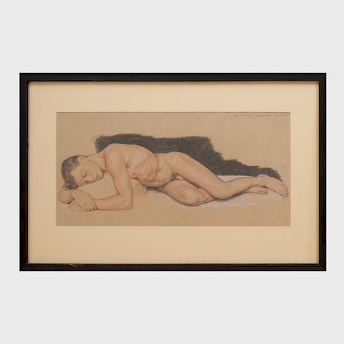 Ernst Moritz Geyger (1861-1941): Sleeping Nude Youth