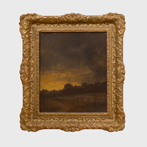 Alexander Wyant (1836-1892): Landscape at Sunset