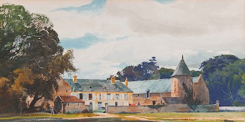 OGDEN MINTON PLEISSNER, (American, 1905-1983), Farm in Normandy