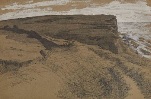 LYONEL FEININGER, (American/German, 1871-1956), Untitled (Cliff)