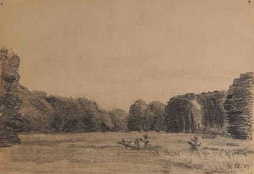 LYONEL FEININGER, (American/German, 1871-1956), (Landscape)