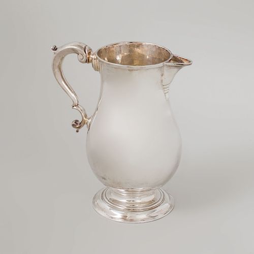 George II Silver Pear Form Footed Cider Jug