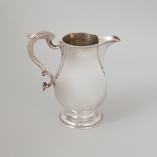 George II Silver Pear Form Footed Cider Jug