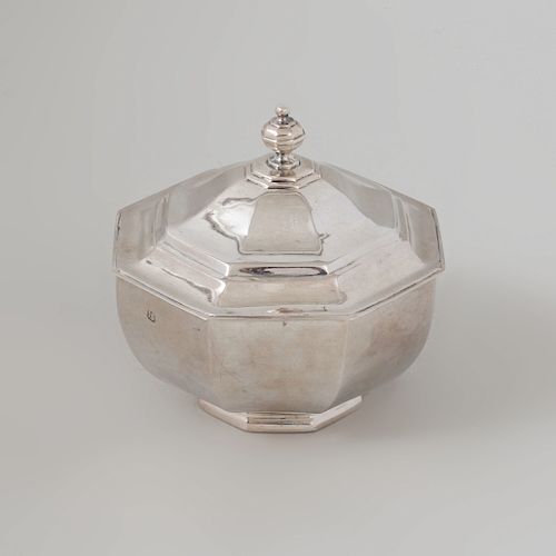 George I Silver Octagonal Sugar Bowl and Cover