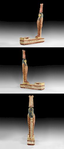 Egyptian Polychrome Ptah-Sokar-Osiris Figure