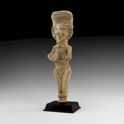 Cypro-Phoenician Monumental Female Statuette