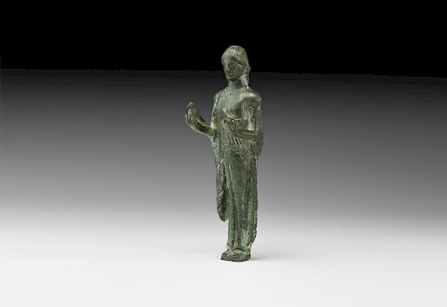 Etruscan Flat-Backed Maiden Statuette