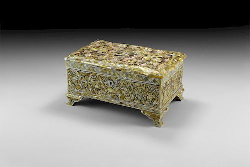 Mughal Mother of Pearl Inlaid Casket
