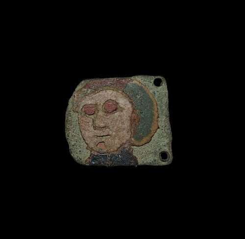 Anglo-Norman Enamelled Head of a Nobleman