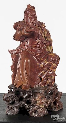 Chinese carved soapstone figure of Confucius, 8 1/2'' h.