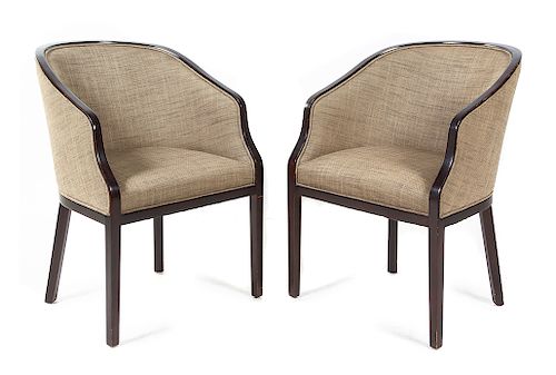 Modern Club Chairs, USA, Mid-20th Century,