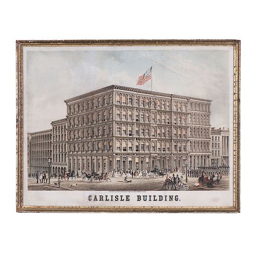 Chromolithograph of the Carlisle Building, Cincinnati, Ohio