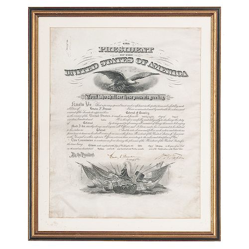 Grover Cleveland and William H. Taft Presidential Signed Commissions for Edwin P. Brewer as First Lieutenant, 7th US Cavalry, and Colonel of Cavalry
