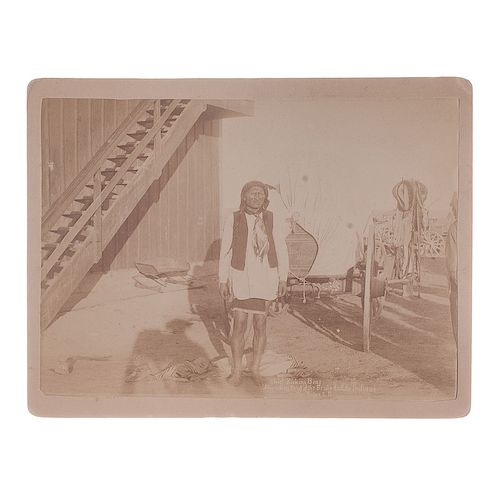 Albumen Photograph of Kicking Bear, Leading Proponent of the Ghost Dance
