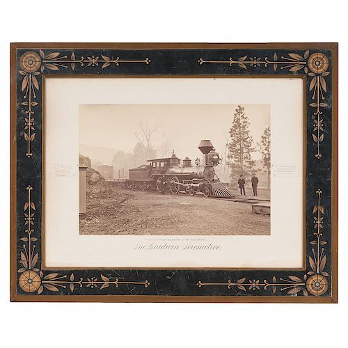 Large Format Albumen Photograph of a Baldwin Locomotive for the Oregon Railroad & Navigation Company