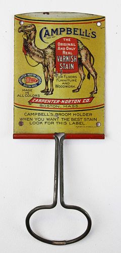 Campbell's tin litho broom holder