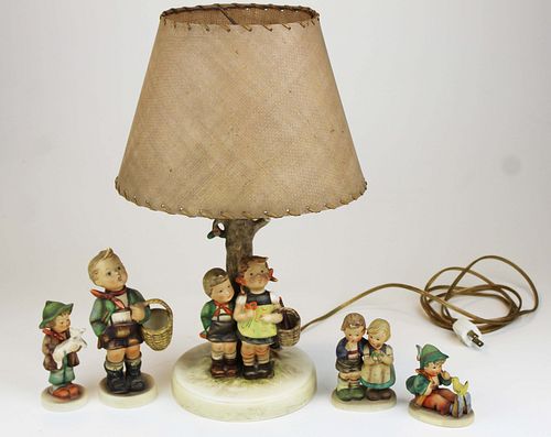 group of Hummel's incl. lamp, full bee figurines