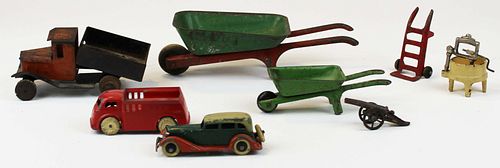 early 20th c pressed steel & diecast toys