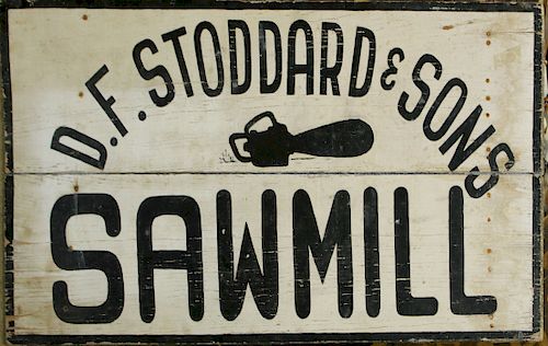 D.F. Stoddard & Sons Sawmill Sign