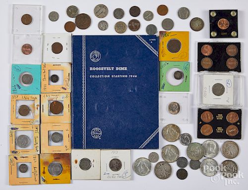 Collection of US coins, etc.