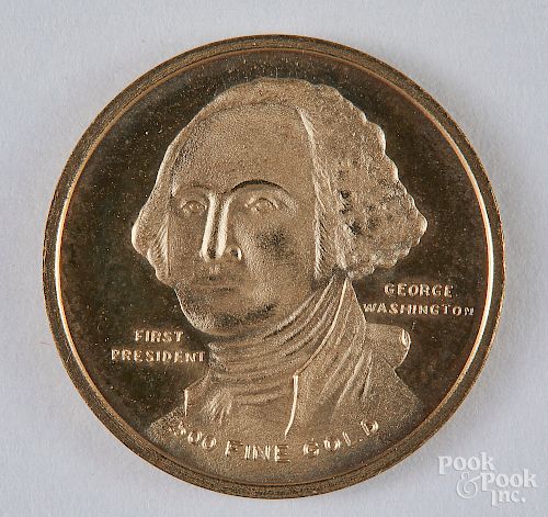 Washington Bicentennial .500 fine gold coin.