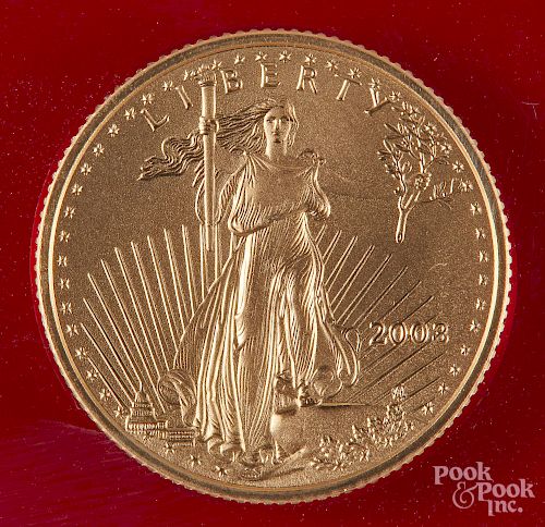 Liberty eagle 1/4 ozt. gold coin, etc.