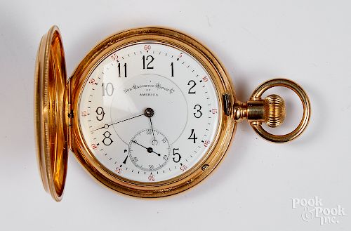 Non Magnetic Watch Co. 18K gold pocket watch