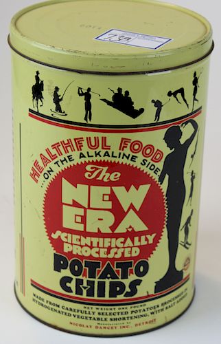 The New Era potato chip tin 