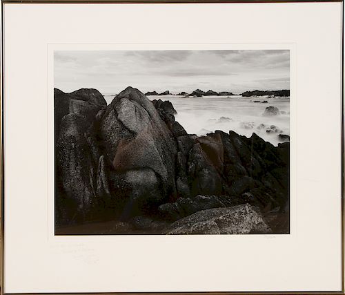 RYUIJIE "SURF AND ROCKS" ASILOMAR PRINT SIGNED