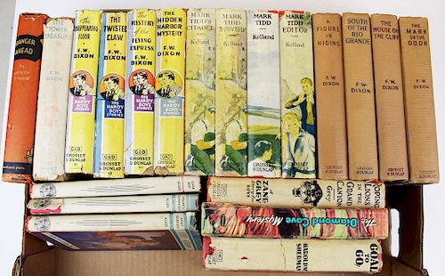 group of 1930's boys adventure novel books
