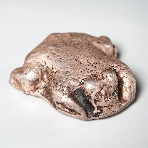 Antique Chinese frog form silver weight