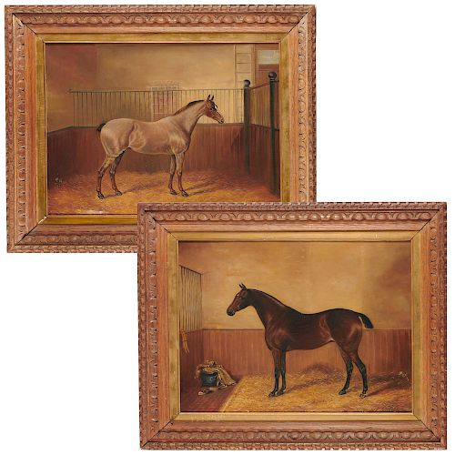 James W. Baldock (attrib.), (2) Horse Portraits