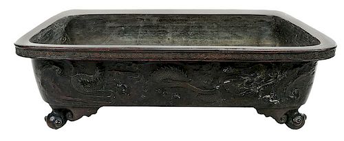 Chinese Bronze Footed Planter
