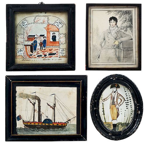 Four British Framed Paintings  