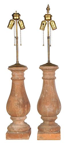 Pair of Terra Cotta Style Table Lamps