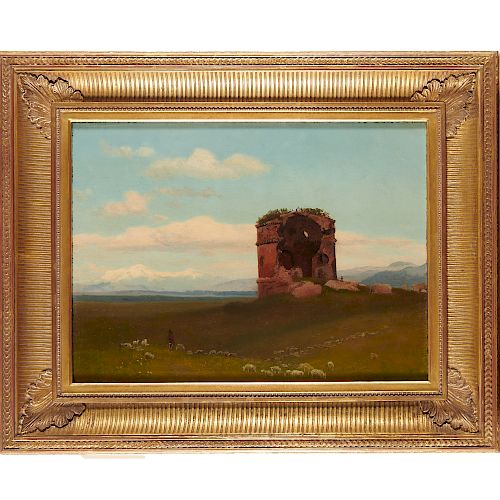Albert Bierstadt (attrib.), Ruin on the Prairie