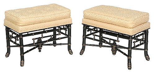 Pair of Smith and Watson Regency Style Stools
