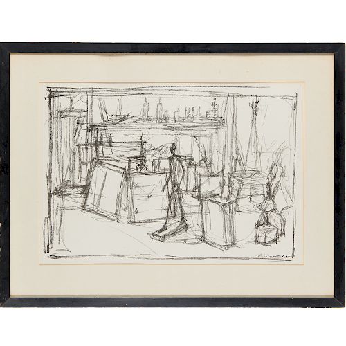 Alberto Giacometti, "Man Walking" in the Studio