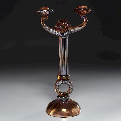 Large Cenedese Murano glass candelabrum