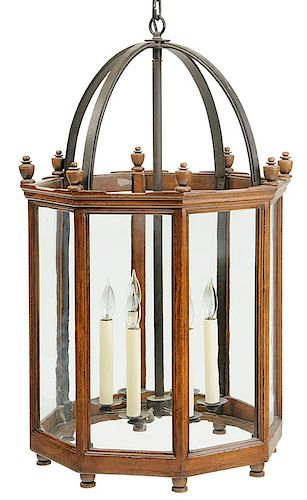 Georgian Style Mahogany Hall Lantern