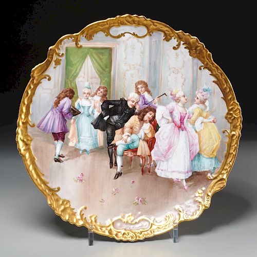 Limoges hand painted porcelain charger