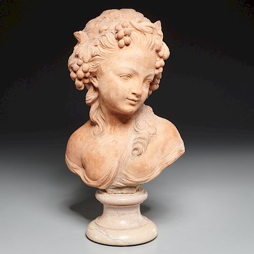 Jean-Antoine Houdon (or after), Bust of a Lady