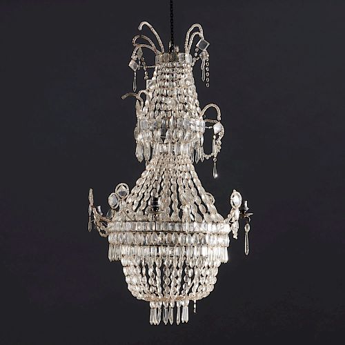 Empire crystal four light chandelier